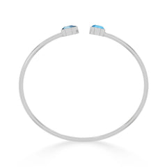 swiss blue topaz cut bracelet