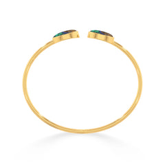 azurite malachite cab bracelet