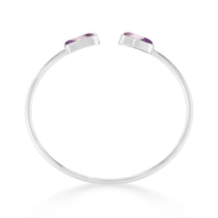 chevron amethyst cab bracelet
