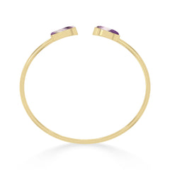 chevron amethyst cab bracelet