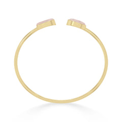 rose quartz cab bracelet