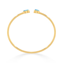swiss blue topaz cut bracelet