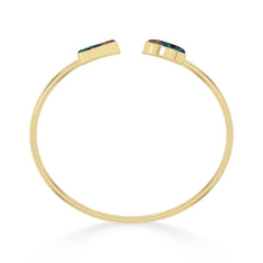 azurite malachite cab bracelet