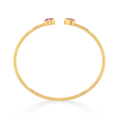 pink tourmaline cut bracelet