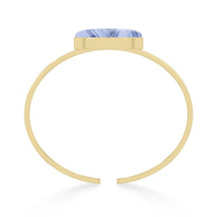 blue lace agate rough bracelet