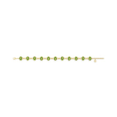 peridot chain bracelet
