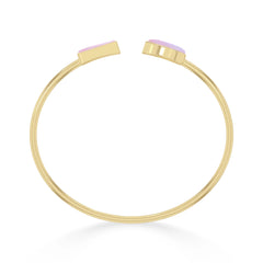 pink moonstone cab bracelet