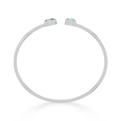 aquamarine cut bracelet