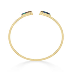 azurite malachite cab bracelet