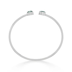 green tourmaline cut bracelet