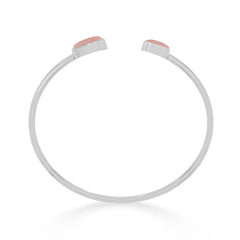 rose quartz twister bracelet