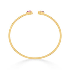 pink tourmaline cut bracelet