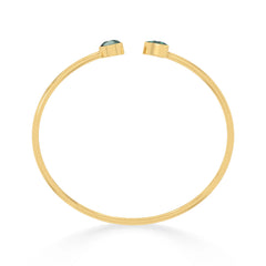 green tourmaline cut bracelet