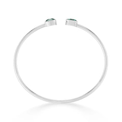 green tourmaline cut bracelet