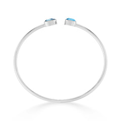 swiss blue topaz cut bracelet
