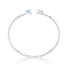 swiss blue topaz cut bracelet