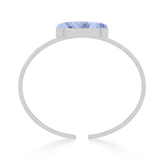 blue lace agate rough bracelet