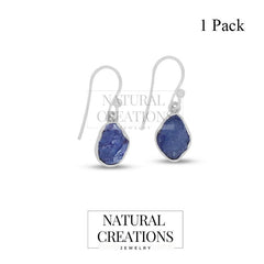 Rough Tanzanite Dangle Earring 925 Sterling Silver Jewelry