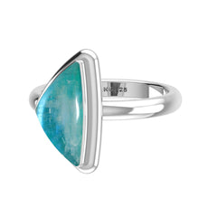 Natural Green Moonstone Rings for Women in Sterling Silver (Pack of 6, Bezel-Set)