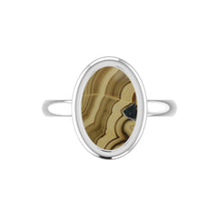 Natural Schalenblende Rings for Women in Sterling Silver (Pack of 6, Bezel-Set)