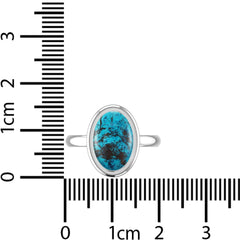 Natural Shattuckite Rings for Women in Sterling Silver (Pack of 6, Bezel-Set)