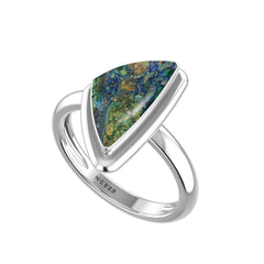 925 Sterling Silver Natural Azurite Malachite Ring Handmade Jewelry Pack of 6 - (Box 4)