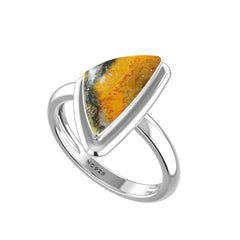 Natural Bumble Bee Rings for Women in Sterling Silver (Pack of 6, Bezel-Set)