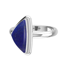 Natural Lapis Lazuli Rings for Women in Sterling Silver (Pack of 6, Bezel-Set)