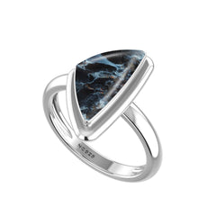 Natural Fluorite Rings for Women in Sterling Silver (Pack of 6, Bezel-Set)