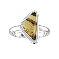 Natural Schalenblende Rings for Women in Sterling Silver (Pack of 6, Bezel-Set)