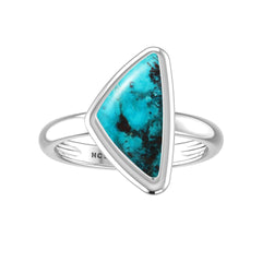 Natural Shattuckite Rings for Women in Sterling Silver (Pack of 6, Bezel-Set)
