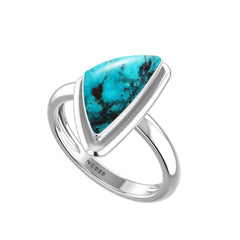 Natural Shattuckite Rings for Women in Sterling Silver (Pack of 6, Bezel-Set)
