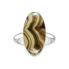 Natural Schalenblende Rings for Women in Sterling Silver (Pack of 6, Bezel-Set)