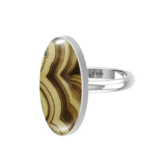 Natural Schalenblende Rings for Women in Sterling Silver (Pack of 6, Bezel-Set)