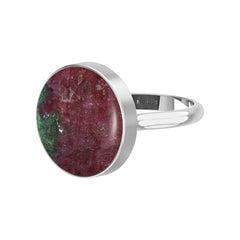 Natural Ruby Zoisite Rings for Women in Sterling Silver (Pack of 6, Bezel-Set)