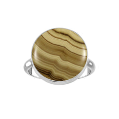 Natural Schalenblende Rings for Women in Sterling Silver (Pack of 6, Bezel-Set)