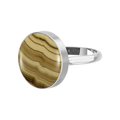 Natural Schalenblende Rings for Women in Sterling Silver (Pack of 6, Bezel-Set)