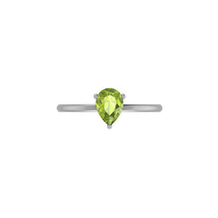 925 Sterling Silver Natural Peridot Stackable Stone Ring Prong Set Jewelry Pack of 12