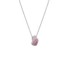 925 Sterling Silver Rough Rhodochrosite Slider Necklace With Chain 18" Bezel Set Jewelry Pack of 6