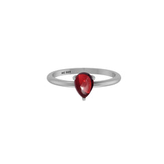 925 Sterling Silver  Red Garnet Stackable Ring Prong Set Jewelry Pack of 12