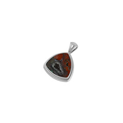 925 Sterling Silver Cab Geode Necklace Pendant With Chain 18" Bezel Set Jewelry Pack of 3