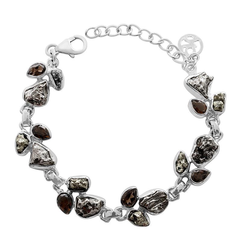 Designer Meteorite Bracelet Studded With Smoky, Pyrite Pack of 1 (D59 ...