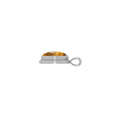 925 Sterling Silver Cab Tiger Eye Necklace Pendant With Chain 18" Bezel Set Jewelry Pack of 3