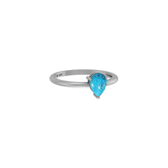 925 Sterling Silver Natural Turquoise Stackable Ring Prong Set Jewelry Pack of 12