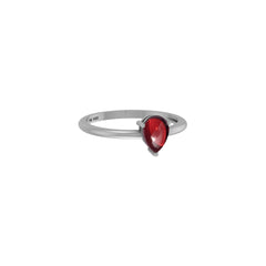 925 Sterling Silver  Red Garnet Stackable Ring Prong Set Jewelry Pack of 12