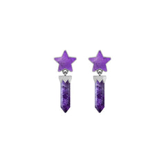 Natural Amethyst Cab Earring 925 Sterling Silver Bezel Set Stud Handmade Jewelry Pack of 1