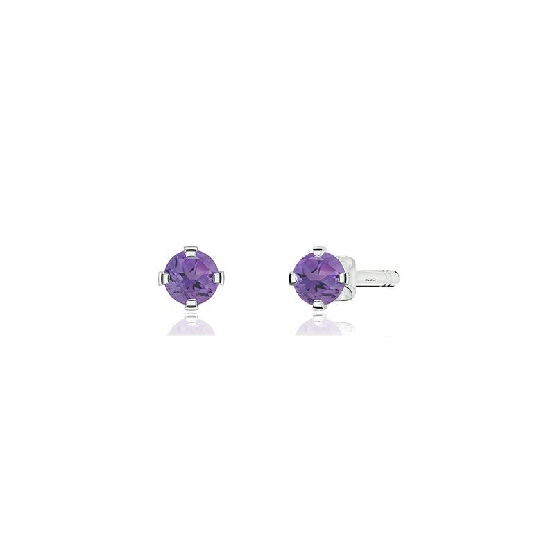 925 Sterling Silver Stud Natural Cut Gemstone Prong Set Multi Shape Earring Jewelry