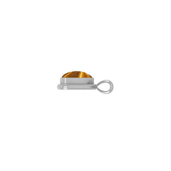 925 Sterling Silver Cab Tiger Eye Necklace Pendant With Chain 18" Bezel Set Jewelry Pack of 3