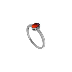 925 Sterling Silver  Red Garnet Stackable Ring Prong Set Jewelry Pack of 12