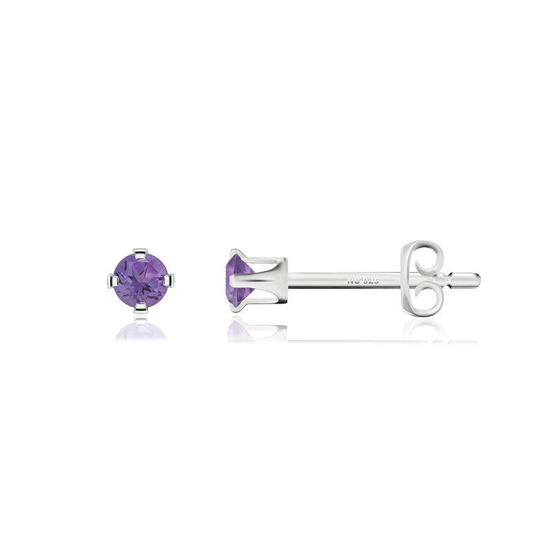 925 Sterling Silver Stud Natural Cut Gemstone Prong Set Multi Shape Earring Jewelry